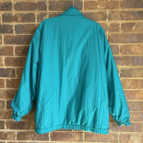 Vintage Westside Connection￼ Reversible Sweatshirt Jacket Gray Teal Womens Large - Picture 10 of 10